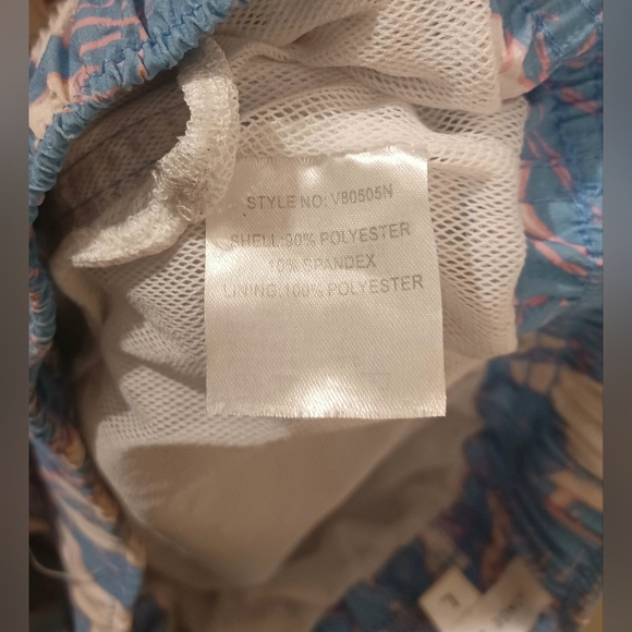 Men's Vintage Summer Swim Trunks Shorts Size Large Blue/Pink Preowned - Picture 8 of 10